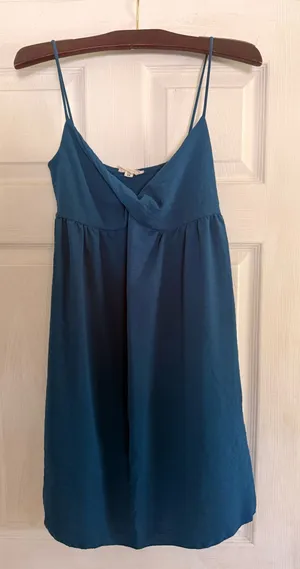 Twist Front Blue Summer Mini Dress thumbnail 1