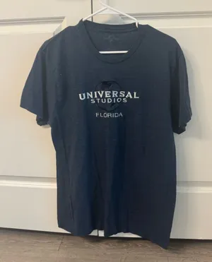 Universal Studios Orlando Florida blue embroidered tee shirt large thumbnail 1