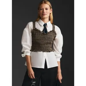 Mare Mare x Anthropologie White Blouse Sz. XL thumbnail 2