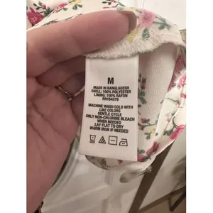 Aeropostale Mini Dress Medium White Ivory Pink‎ Floral Y2K thumbnail 7