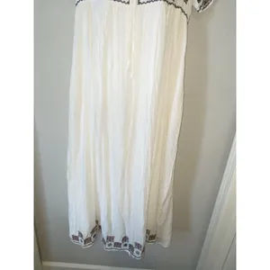 Piper And Scoot L Dress Women’s Cream Floral Embroidered Maxi Cottage Core thumbnail 9