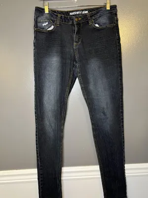 North West Jeans Womens 10 Blue Dark Wash Mid Rise Skinny Stretch Denim thumbnail 2