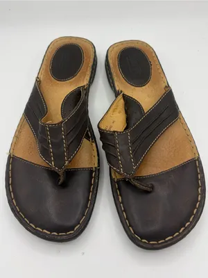 Born brown leather thong flip flop sandals women’s 9 comfort casual vacation thumbnail 2