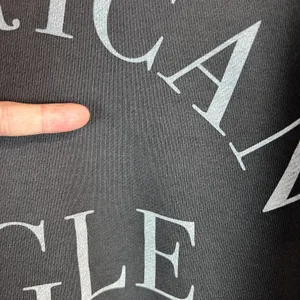 American Eagle Cropped Sweatshirt Women XL Charcoal Black Roll Hem Crop Crewneck thumbnail 6
