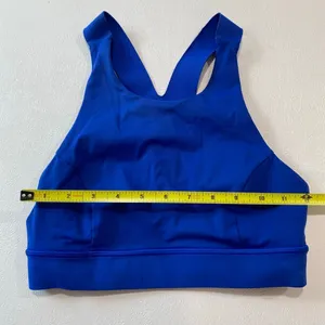 Lululemon Cobalt Blue Longline Sports Bra Size 4 Small Yoga Workout thumbnail 4