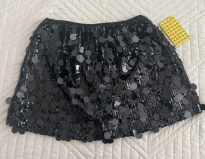 Sequin Mini Skirt Black Size L thumbnail 1