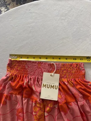 Show Me Your MuMu Pink & Orange Floral Tiered Skirt thumbnail 2
