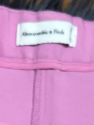 Abercrombie Fitch Sloane Pink High Waisted Straight Trousers Pants Size 30/10 thumbnail 4