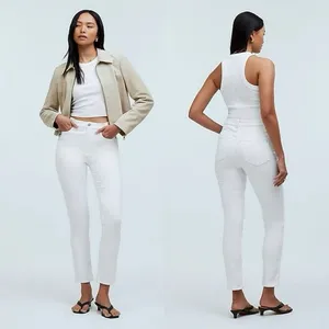 Madewell Stovepipe Jeans Slim Straight Coastal White High‎ Rise NWT Size 33 (16) thumbnail 2