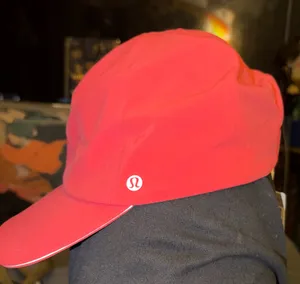 Lululemon Running Hat Cap Lightweight Stretch Coral Pink Fast Free Women's L/XL thumbnail 1