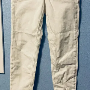 Size 4 American Eagle White Mom Straight Leg Stretch Jeans thumbnail 4