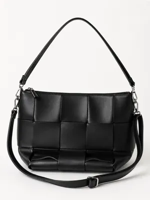 EN Expressions NYC Black Woven Crossbody & Shoulder Bag thumbnail 1