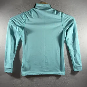 2062 | Nike Fit Dry Womens L Aqua Mock Neck Long Sleeve Athletic Top 254805 thumbnail 2
