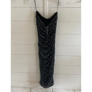 Steve Madden Mesh Tube Dress Army Green Leopard Print Ruched Midi DP28483F ‎ M thumbnail 11
