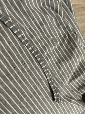 lululemon athletica Gray and White Striped Short Sleeve Tee thumbnail 2