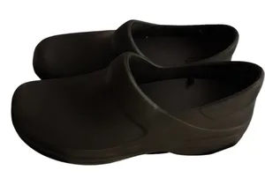 Crocs women's On The Clock slip on clog work shoes black size 10 thumbnail 1