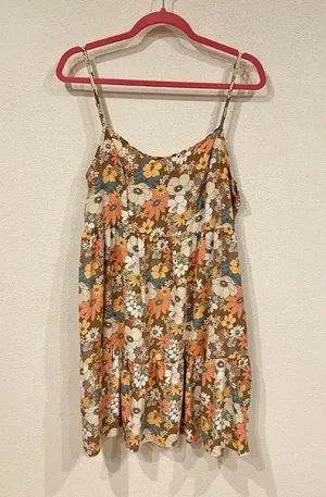Altar'd State Retro Floral Strappy Sundress Size Medium EUC thumbnail 2