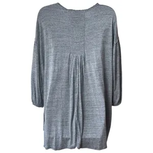 We The Free Just A Henley Top Linen Blend Gray Coastal Bohemian Flowy Comfort S thumbnail 5