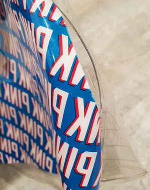 FLAWED NWT Victoria's Secret PINK Red White and Blue American Flag Cosmetic Bag thumbnail 5