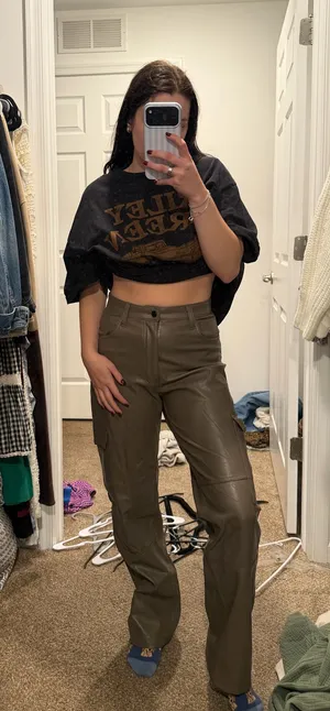 Abercrombie Leather Pants thumbnail 1