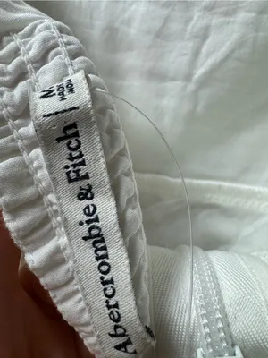 Abercrombie & Fitch A&F Emerson Cap Sleeve Mini Dress Linen White Medium NEW thumbnail 7