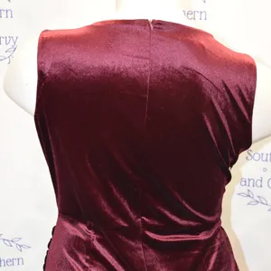 NWT Ababalaya Burgundy Velvet Maxi Dress (Formal) Size XXL thumbnail 6