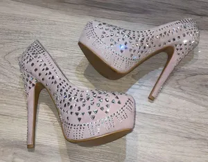 Chinese Laundry Elise sparkle platform heels with silver rhinestone 6 thumbnail 2