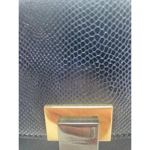 Dune London Navy Blue Structured Satchel Handbag Gold Hardware Women's Purse thumbnail 14