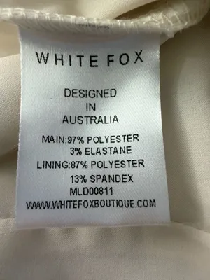White Fox The Moment I Met You Mini Dress Cream Black Polka Dot XS thumbnail 4