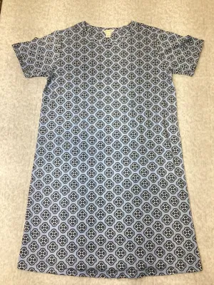 Vera Bradley Womens Blue‎ Medallion Cotton Short Sleeve Shift Dress M 1961676 thumbnail 1