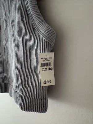 Aerie NEW!! Gray Ribbed Superchill Seamless High Neck Bra Top thumbnail 3