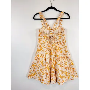 Anthropologie Maeve Dress Yellow Sweetheart Mini Floral Tank Smocked Boho XS thumbnail 8