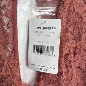 Free People Tell Tale Cutout Lace Tunic Dress NEW in Rosey Coral W1196 Sz XS thumbnail 12