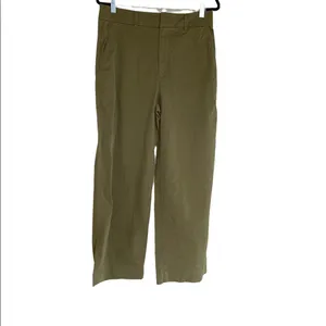 NWOT GAP High Rise Barrel Khaki Pant Dark Olive Green SZ-8 thumbnail 6