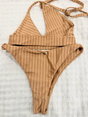 Brazilian Triangle Bikini Set by Flowers, size US Small, Brand New! thumbnail 4