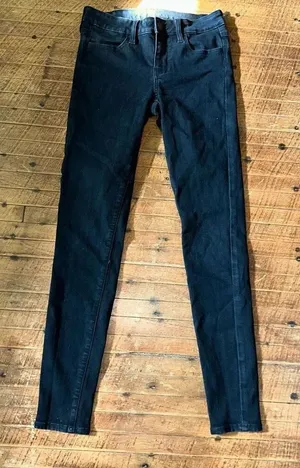 American Eagle black normcore 4 long stretchy jeggings thumbnail 1