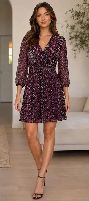 DVF Diane von Furstenberg Leo chain silk dress size 4 thumbnail 1