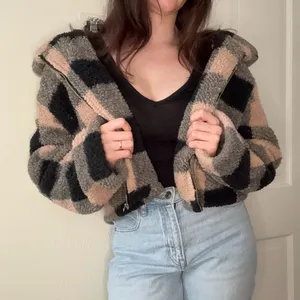 Shein Plaid Sherpa Jacket thumbnail 2