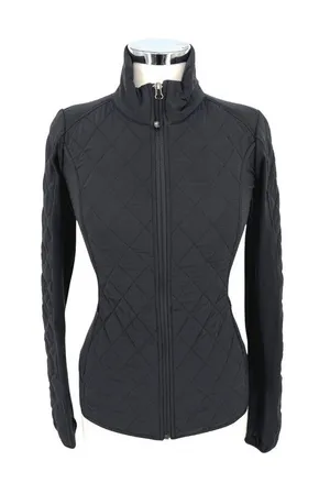 Athleta Upside Quilted Jacket Black Athleisure Sporty Minimalist Techwear XS thumbnail 1