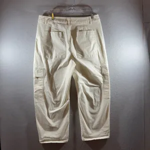 1713 | Universal Thread High Rise Straight Leg Cargo Utility‎ Pants Cream 14 thumbnail 2