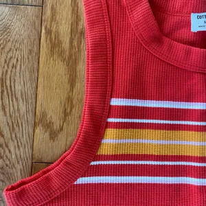 Red orange yellow white high neck Cotton:On Tank top thumbnail 4
