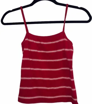 Brandy Melville Faye Red/White Striped Crop Tank thumbnail 2