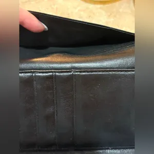 Perry Ellis Black Leather Wallet Sleek Minimalist Design thumbnail 11