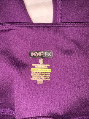 POPFLEX Active Purple workout Leggings with Lacelike Ankle Detail Size 6 thumbnail 4
