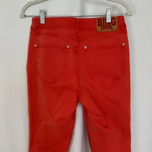 Anine Bing Denim Jeans Button Fly High Rise Orange‎ Peach Women's Size 28 thumbnail 6