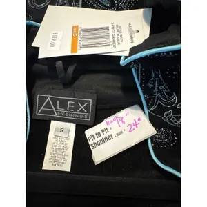 Alex Evenings Womens 2 Piece Twin‎ Set Jacket Tank Paisley Blue Black Small NWT thumbnail 2