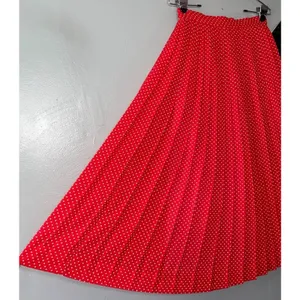 Vintage Skirt Size 6 Red White Polka Dot Accordian Pleat Pin Up Rockabilly Retro thumbnail 4