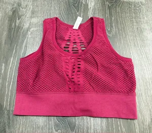 Red Mesh Sports Bra Size M thumbnail 1