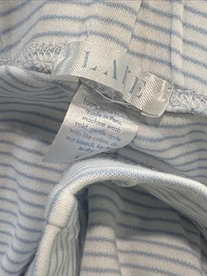 LAKE Pajamas Women Size Small Hydrangea Blue Stripe Pima Cotton Henley Pants thumbnail 4
