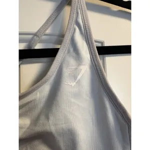 Gymshark‎ Sports Bra Womens Medium Light Blue Ruched Strappy Back Activewear thumbnail 2